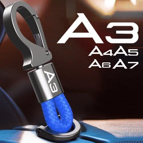 GEJOYS Key Belt Audi Keychain Audi A3 A4 A5 A6 A7 A1 Key Anti-Lost Leather Key Rope