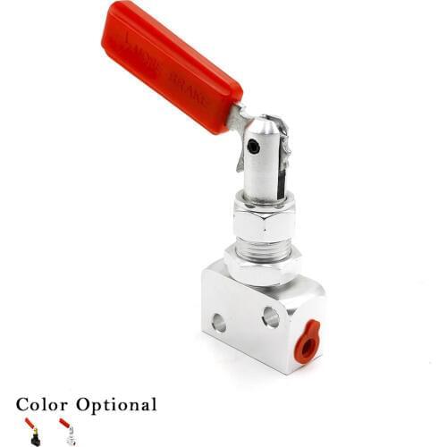 Billet aluminium Brake Proportion Valve Adjustable Prop Brake Bias Adjuster Racing Car Lever Type( Silver+Red) TT100630
