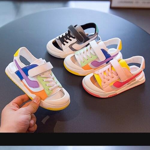 2021Fashion Children Summer Sports Hole Shoes Kids Girls Boys Non-Slip Breathable Sandals Childrens Board shoes Travel Sneakers