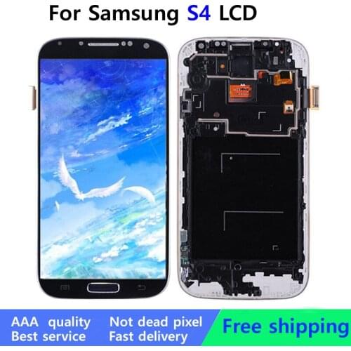 For Samsung Galaxy S4 i9505 I9500 LCD With Frame Display + Touch Screen Assembly with Frame+Tools