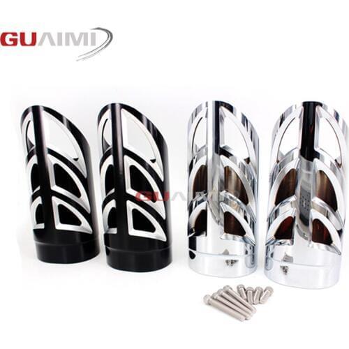 For Harley Touring 2008 2009 2010 2011 2012 2013 2014 2015 2016 2017 Motorcycle Billet Fork Slider Cover Cow Bells