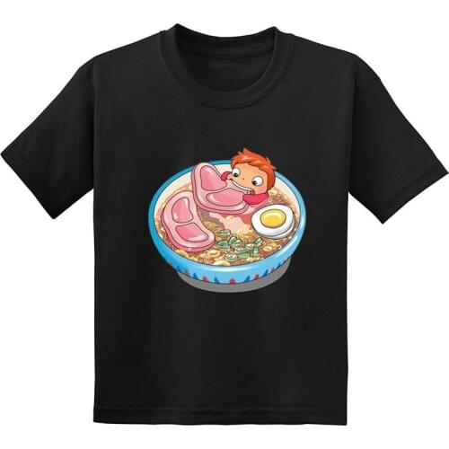 Miyazaki Studio Ghibli Ponyo Print Anime Kids T shirt Cartoon Children Clothes Toddler Baby Boys Girls Summer T-Shirts,GKT5413