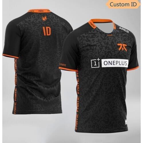 LOL LEC S10 CSGO Dota2 Fnatic Esports Team Jerseys Customized Name Fans Game T Shirt For Men Women Custom ID Tees Shirt