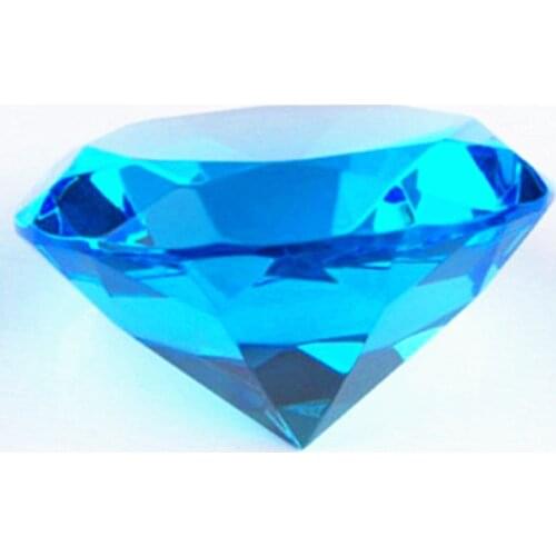 K9 crystal Wedding Souvenirs, Diamond-Jewelry Paperweight, Wedding Gifts for guests, 80mm Aqua Blue