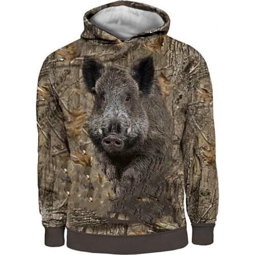Camo Boar hunting Long Sleeve Hooded Shirts 3D Printing Hoodie/Sweatshirt/Zipper Man Women Jungle hunting Wild Boar tops