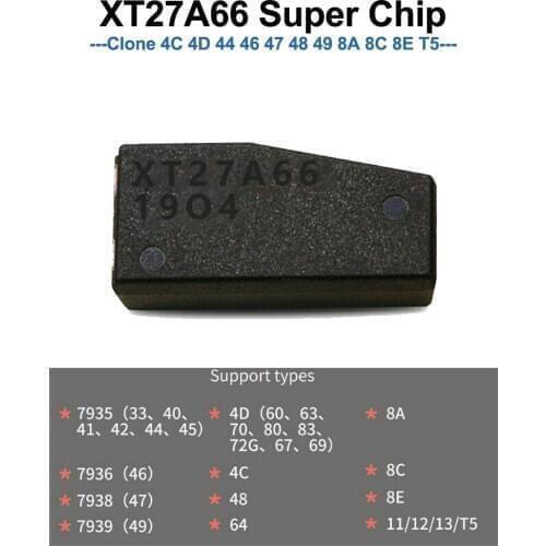 Keyecu 10× 30× 100× XT27A66 VVDI Supermode Chip Convertible Automobile Anti-Theft Chip 4C 4D 44 46 47 48 49 8A 8C 8E T5