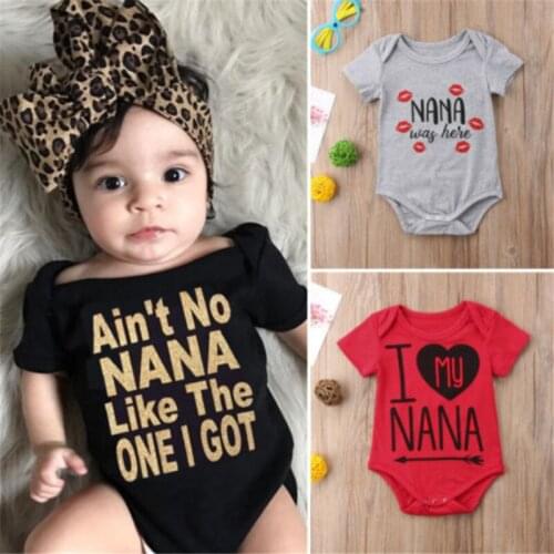 2019 New Cute Newborn Letter Bodysuits For Baby Girl Boys 100% Cotton Short Sleeve Jumpsuit Toddler One-Pieces Baby Kids Clothes