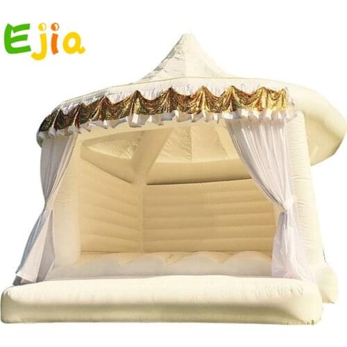 Commercial New White Bounce Castle Inflatable Jumping House Adult Kids Bouncer Bouncy House Tent for Wedding Party
