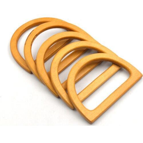 11.5cm Wood Bag Handle Handbag Accessories Purses And Handbags Handles Replacement D Shape Nature Wooden Handle Obag Diy Parts