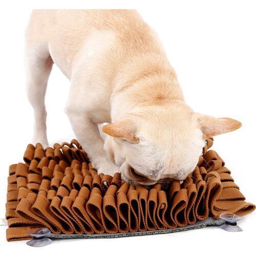 Cat Dog Snuffle Mat Bite Resistant Dog Sniffing Pad Cotton Pet Blanket Cat Dog Training Slow Food Bowl Nosework Snuffle Blanket