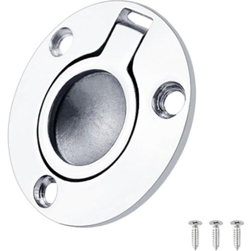 Boat 316 Stainless Steel Round Flush Mount Lift Ring Deck Hatch Latch Pull Lift Handle Pull Ring Hardware Accessories