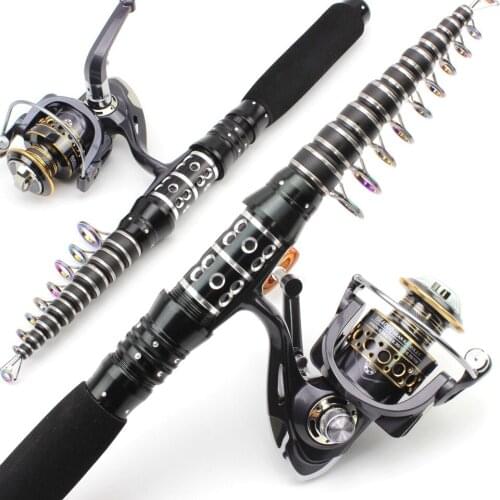 Sea Fishing Rod Reel Combos Reel Fishing Rod Combination, Portable Trout Rod, Multi-functional Beginner Fishing Set 1.5m-3.0m