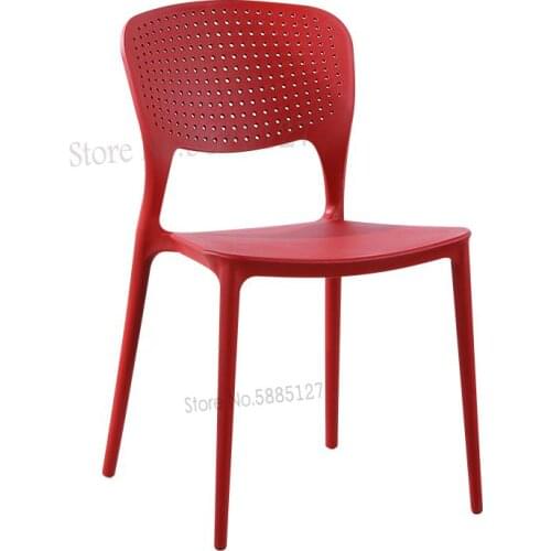 Nordic Plastic Chair Adult Backrest Chair Home Simple Dining Chair Negotiation Training Chair Desk Chair Hollow Plastic Chair