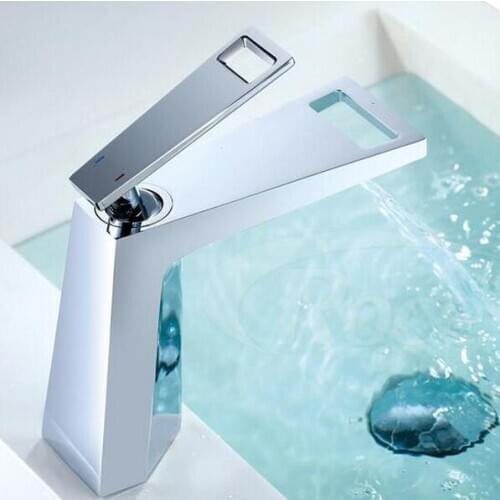 New arrival top quality brass different color bathroom basin faucet single lever hot and cold sink waterfall faucet basin mixer