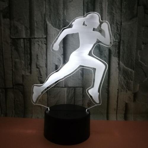 New Person Customized 7 color 3d Vision Stereo Desk Lamp Running Sports Image Modeling Lighting Table Lamp