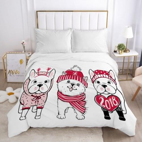Christmas santa claus Duvet cover Quilt/Blanket/Comfortable Case 140x200 240x220 240x260 Queen King Single Bedding for Home dog