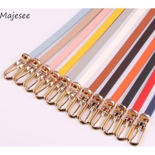 Belts Women Trendy Leisure Faux Leather Harajuku All-match Students Candy Color High Quality Couples Korean Style Daily Belt