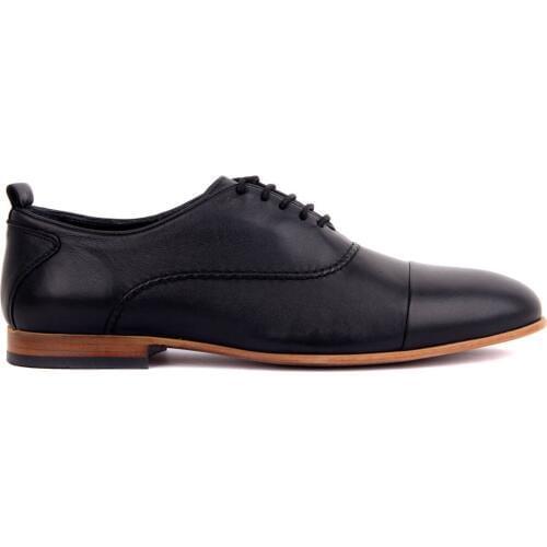 Sail-Lakers Black Leather Men 'S Shoes