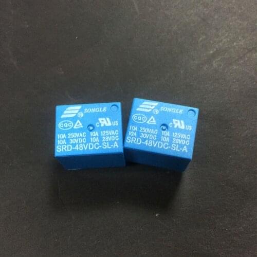 SRD-48VDC-SL-A 48VDC 4pin 10A250VAC T73relays