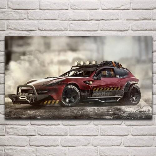 Awesome funtional modified car special vehicle fantasy artwork posters on the wall picture home living room decoration KP962