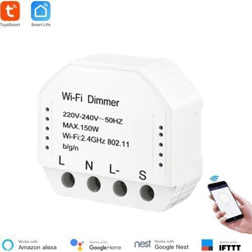 Smart Life App Control Alexa Compatible WiFi Dimmer Switch Module Transform Traditional Switch Timer Voice Control Support