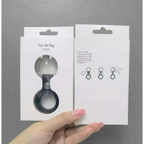 Custom Packaging for Airtag Leather Case Anti-Loss Tracking Locator Cover Packing Paper Box AS301