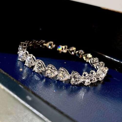 Designer Fashion 925 Sterling Silver Jewelry 5A Cubic Zirconia Party Bracelet