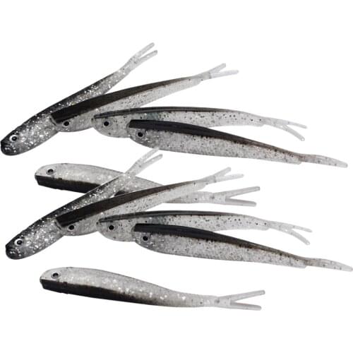 10 Pieces Soft Artificial Baits Lures Lifelike Swimbaits Fishing Lures
