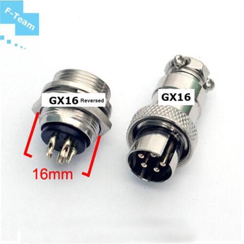 2pair GX16 16mm Male & Female Wire Panel Connector kit GX16 Socket+Plug for aviation,computer ect.reversed assembling type