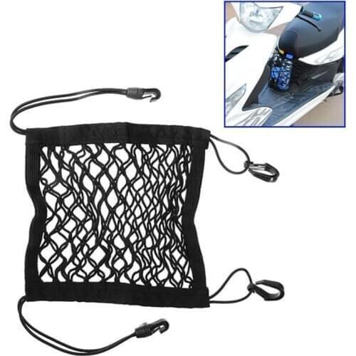 25x 30cm Elastic Motorcycle Luggage Net Helmet Holder Fuel Tank Mesh Hook ATV Bike Cargo Container