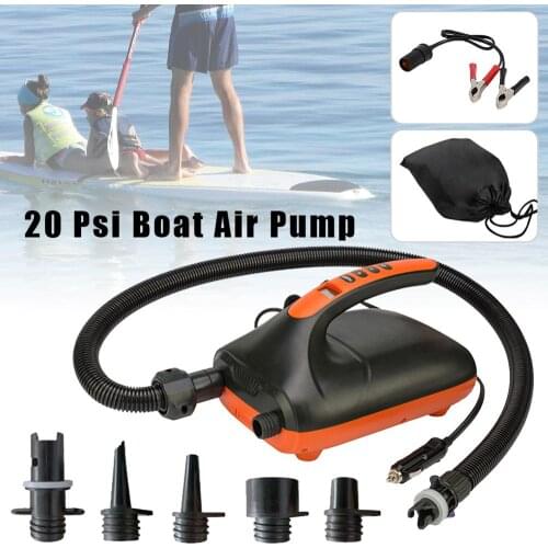 20 Psi Car Boat Electric Air Pump Pressure High Speed Intelligent Dual Stage For Boat Airbed