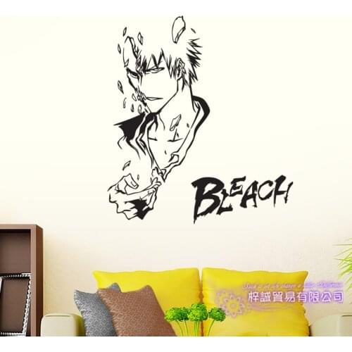 BLEACH Kurosaki Ichigo Car Decal Wall Sticker Cartoon Fans Vinyl Wall Stickers Car Decal Decor Home Decorative