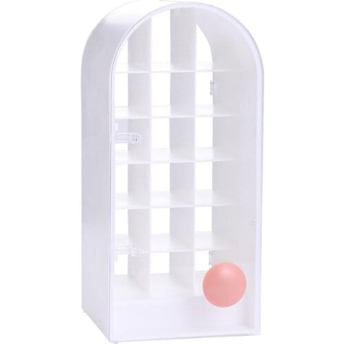 Lipstick Holder Make-Up Organizer Cosmetic Storage Box Lip Gloss Storage Rotating Display Stand Plastic Storage Box