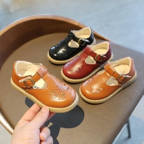 Baby Shoes Fashion British Spring Autumn Toddler Girls Children Vintage Hollow Out Pu Leather Shoes Boys Comfortable Kids Shoe