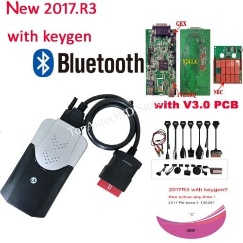 2021 Best V3.0 PCB N-EC relay 9241 chip VD TCS 2017R3 keygen bluetooth diagnostic tool for delphis car truck Obd2 Scanner