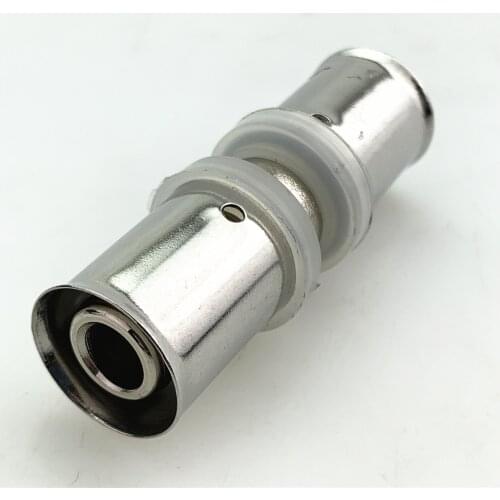 Compression Type Pipe Fittings Equal Diameter Direct Steel Sleeve Natural Gas Floor Heating Pipe Aluminum-plastic Pipe Joint