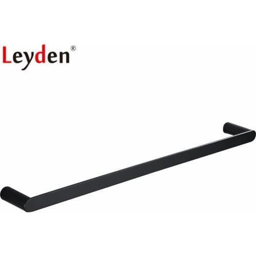 Leyden Chrome Brushed Blackened Single Towel Bar 304 Stainless Steel Wall Mounted Towel Holder For Bathroom Accessories