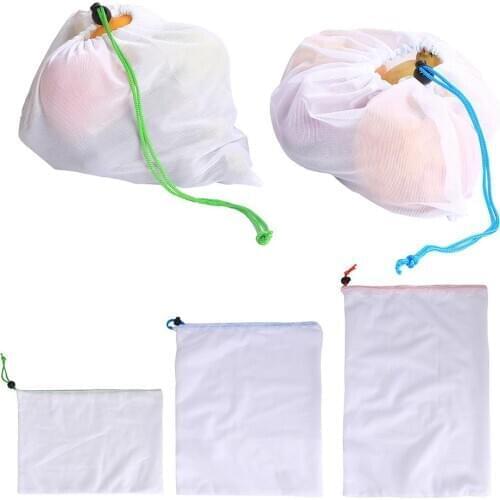 Multi-purpose Reusable Mesh Produce Bags Washable Eco Friendly Bags For Grocery Shopping Storage Fruit Vegetable Toys Sundries