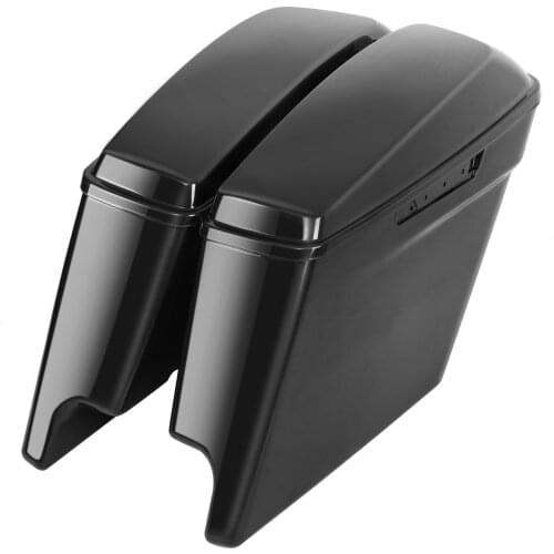 Samger 5" Motorcycle Hard Saddlebags Stretched Extended Saddle Bags For Harley Road King Road Glide Street Glide FLHT 2014-2019