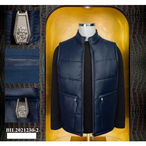 Billionaire Vest Cowhide men 2021 spring New fashion Casual Comfortable England zipper big size M-4XL high quality Coat
