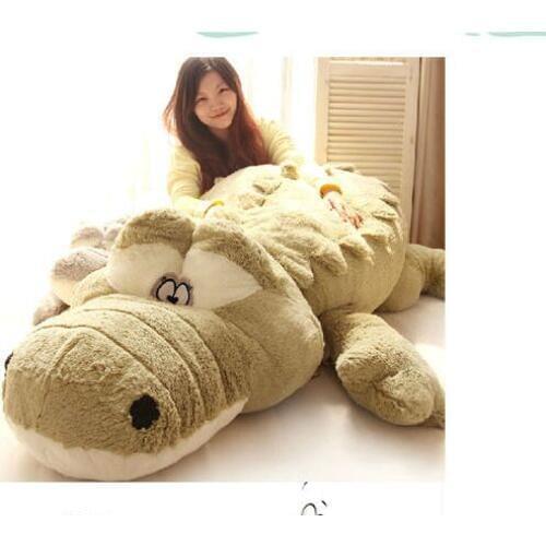 Stuffed fillings toy huge 220cm cartoon Crocodile plush toy Crocodile soft sleeping pillow,surprised birthday gift h2984