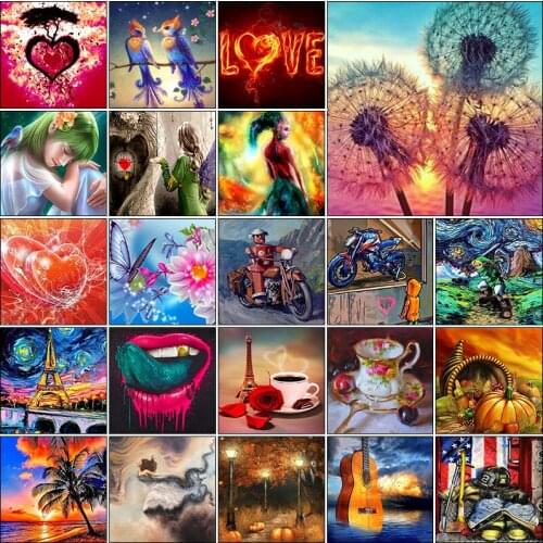 5d diamond painting kit set Color landscape butterfly flower complet cuadros full square Cross stitch embroidery dirll drawing
