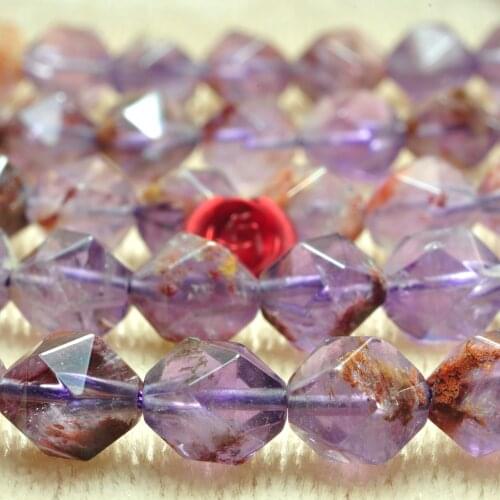 Natural Super Seven 7 Crystal Star Cut Faceted Nugget Loose Beads Wholesale Gemstone Semi Precious Stone Bracelet Jewelry Making