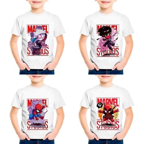 T-shirt Set Boys' Top Childrens Spider Clothes Set Girls' Cotton Cartoon Pajama Spring and Autumn T-shirt Marvel Clothes Jacket