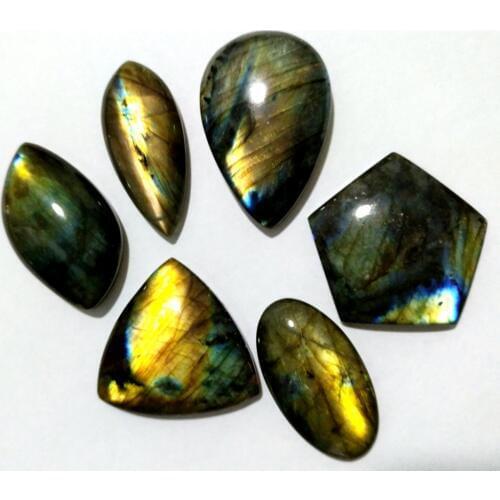 5pcs/lot Semi Stone Natural Labradorite Pendant cabochon mixed shape,good quality strong shine labradorite pendant, size 25mm