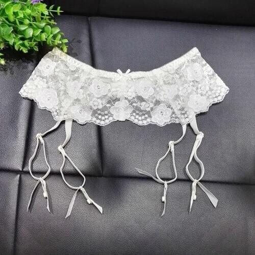 Luxury Women Girl Sexy Lace Rose Floral Garter Belt Wedding Bridal Garter Buckle Hook Clips Suspender Strap Stocking Holder