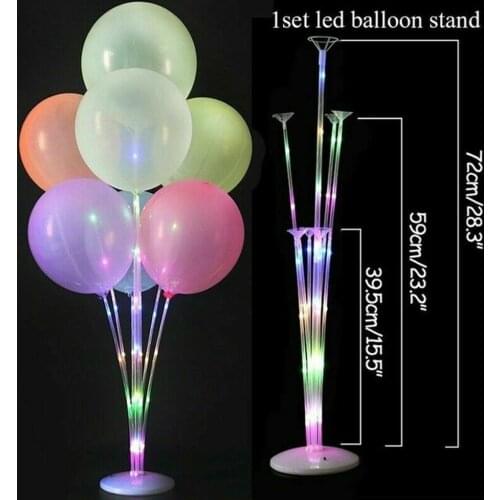 Wedding LED Balloon Holder 7 Sticks Decorative Party Centerpiece Supplies