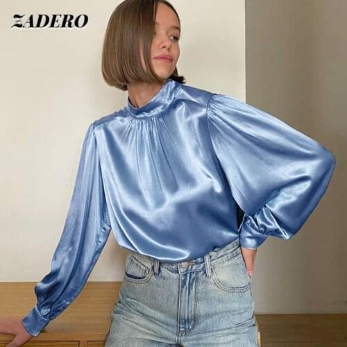 Атласные блузки TiLeewon China At AliExpress