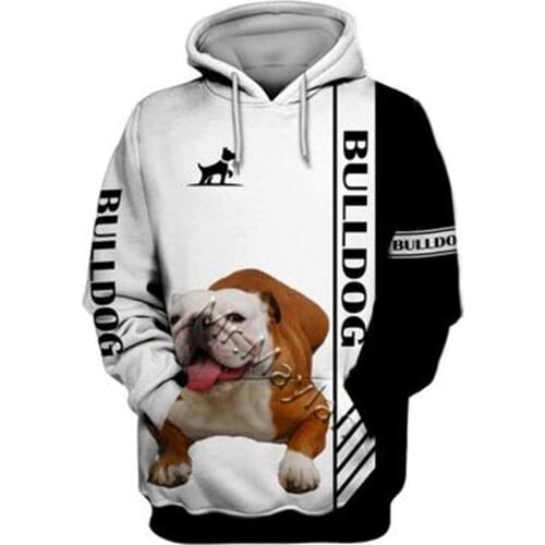 Unisex 3D Graphic Hoodie Bulldog Retriever Sweatshirt Animal Hoodies Men/Women Casual Harajuku Streetwear Sweatshirt Pullover 26