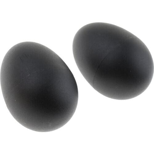 1 Pair Handcrafted Egg Shaker Black Kids Rattle Toy Birthday Gift